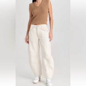 We The Free Cream Ankle & Cropped Jeans